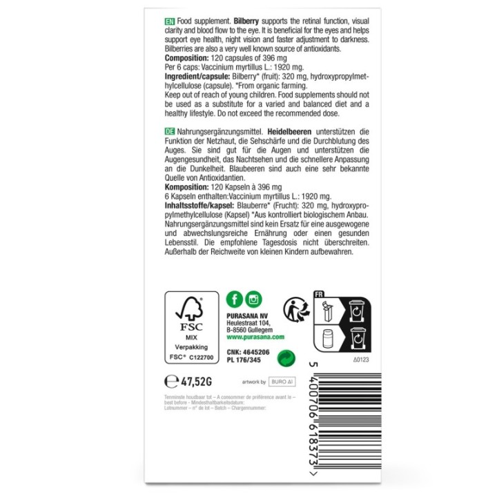 MYRTILLE 120 Gélules