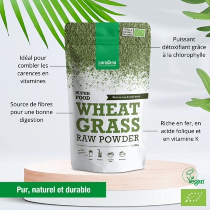 POUDRE D'HERBE DE BLE* 200 GR