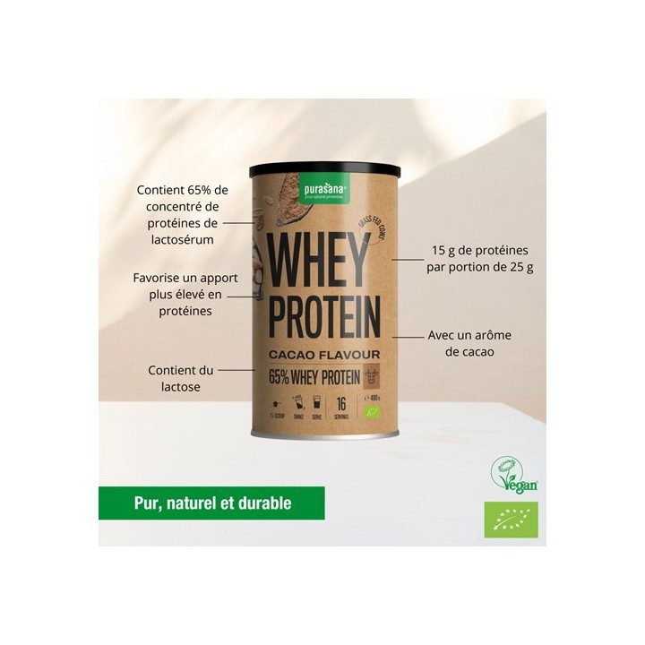 PROTEINE DE PETIT LAIT - CHOCOLAT* 400 G