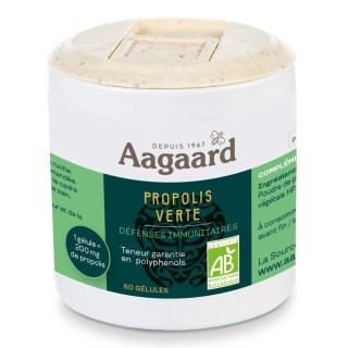 Gélules Propolis verte - 60 gelules dosées à 200 mg - Aagaard Gélules Propolis verte - 60 gelules dosées à 200 mg - Aagaard