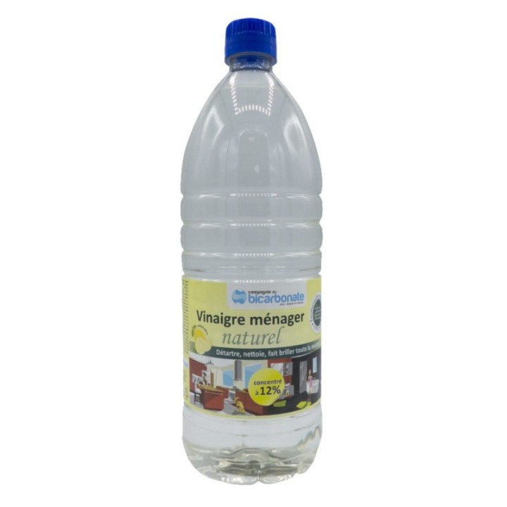 Vinaigre ménager concentré 12° - citron - 1 L - La Compagnie du Bicarbonate