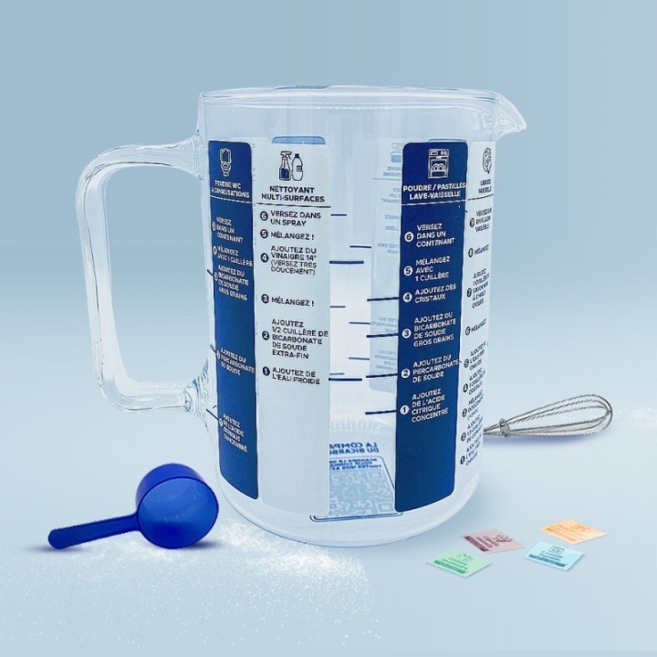 Verre doseur multi-recettes + 6 L de lessive liquide inclus - La Compagnie du Bicarbonate