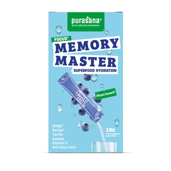 Memory Master Hydratation - Concentration - Superfood - 10 Sticks - Purasana