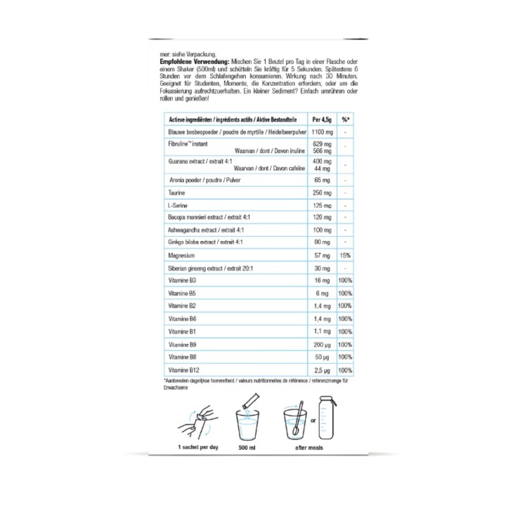 Memory Master Hydratation - Concentration - Superfood - 10 Sticks - Purasana