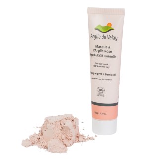 Masque Argile Rose 150 g – Aloe Vera, Calendula & Abricot - Argile du Velay I La Source