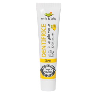 Dentifrice Argile Verte Citron 75 ml – 98 % naturel, soin buccal doux - Argile du Velay I La Source