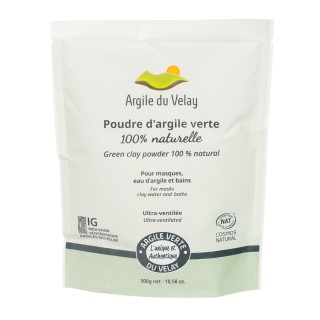 Argile Verte Ultra-Ventilée 300 g – Poudre 100 % naturelle, fine & multi-usages - La Source