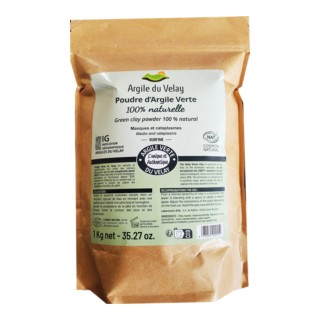 Argile Verte Surfine en Poudre – 1 kg – Soin Naturel Purifiant | Argile du Velay I La Source