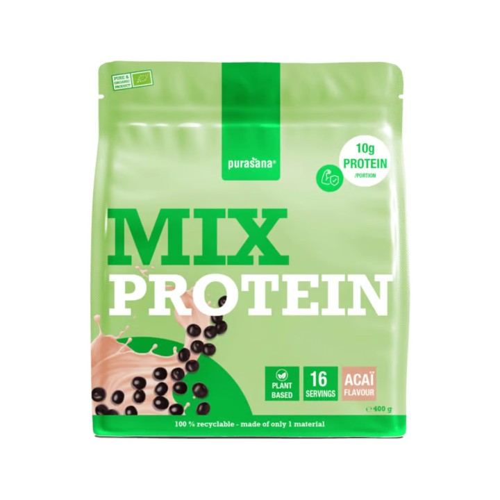 Protéines de pois, tournesol, bettrave/açai - 400 gr - Purasana