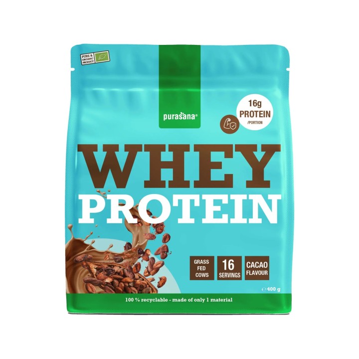 Whey protéine chocolat - 400 gr - Purasana
