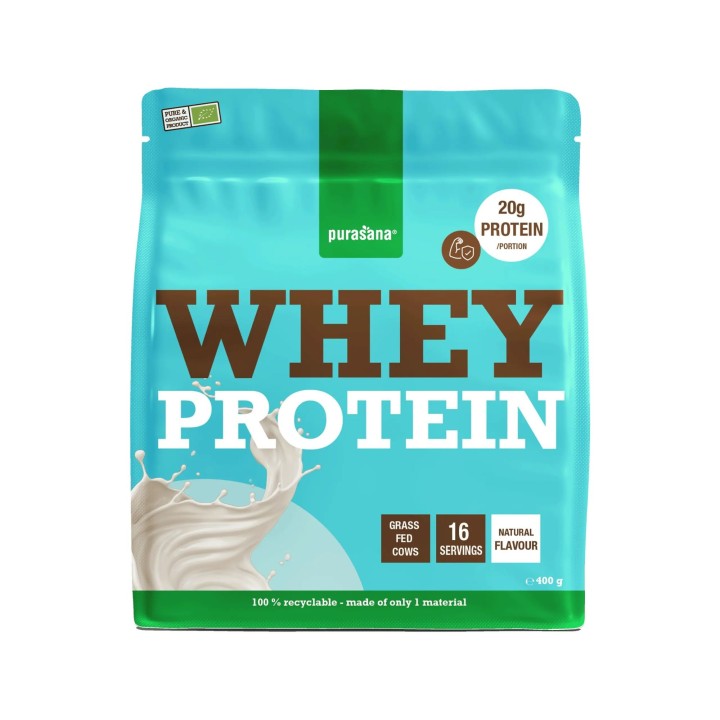 Whey protéine de petit lait nature - 400 g - Purasana