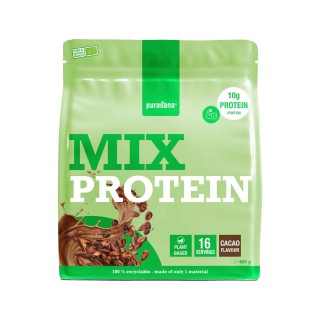 Protéines pois, tournesol, chanvre, potiron, cacao - 400 gr - Purasana