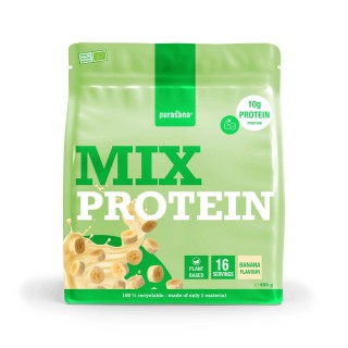 Protéine pois, tournesol, chanvre, potiron, banane bio - 400 gr - Purasana