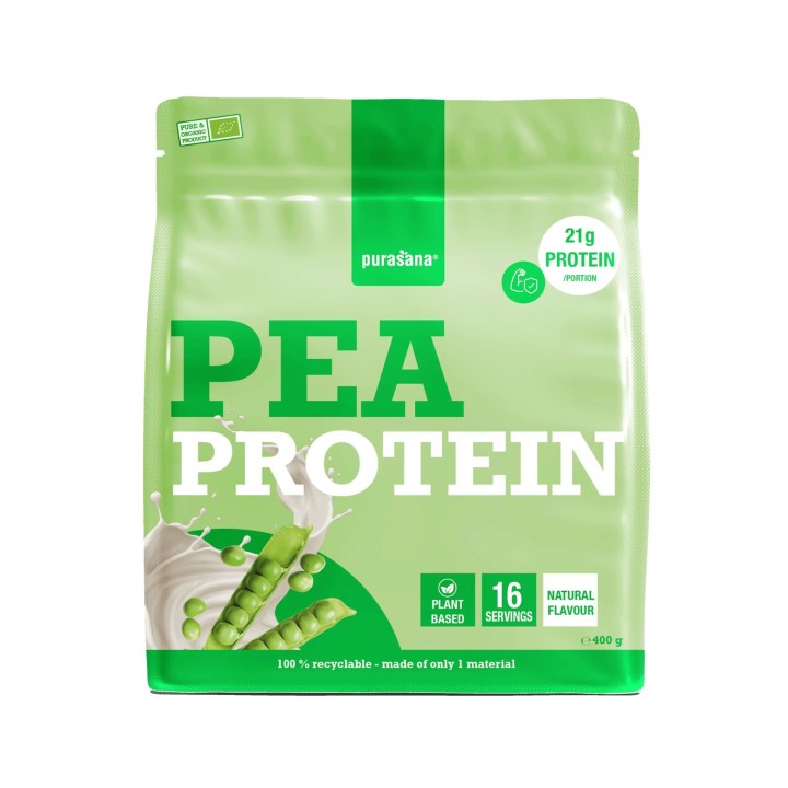 Protéine de pois poudre naturel bio - 400 g - Purasana