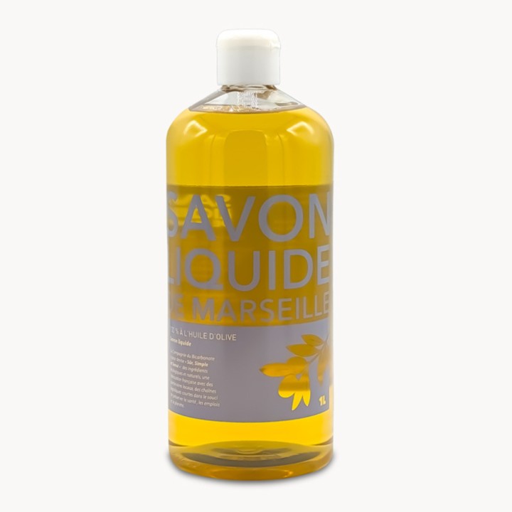 Savon de Marseille liquide huile d’olive 1L – Naturel & doux