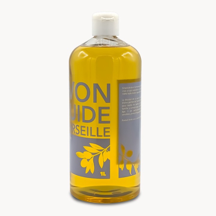 Savon de Marseille liquide huile d’olive 1L – Naturel & doux