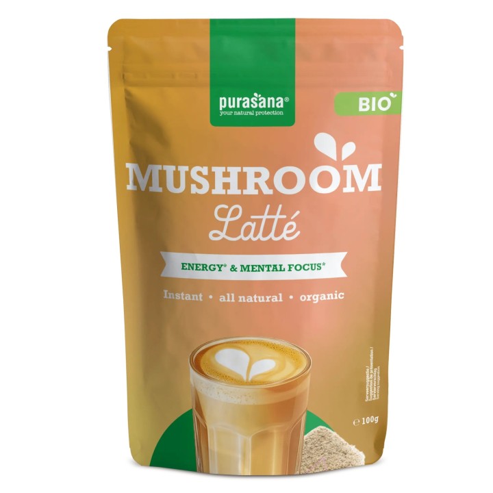 Mushroom Latté Purasana 100 g | Boisson aux Champignons Adaptogènes