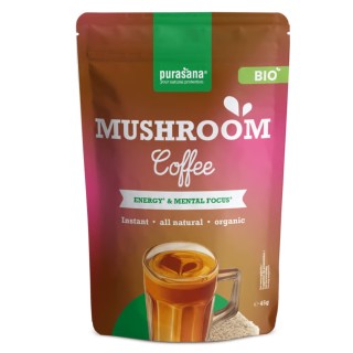 Mushroom Coffee Purasana 45 g (15 boissons) | Café aux champignons bio