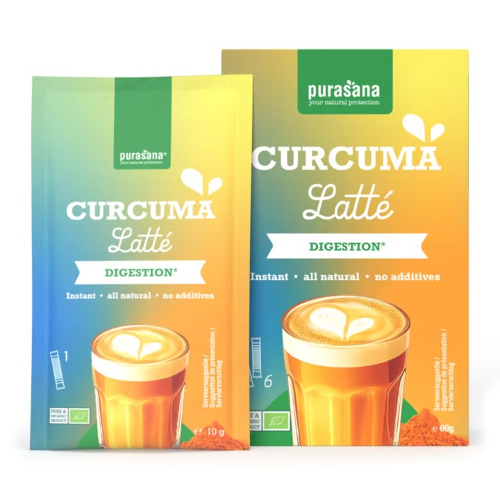 Curcuma Latté Purasana 100g | Boisson Golden Milk Bio | Elixanatur
