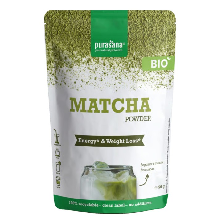 Matcha Classique Poudre 50g Purasana | Thé Vert Japonais Bio
