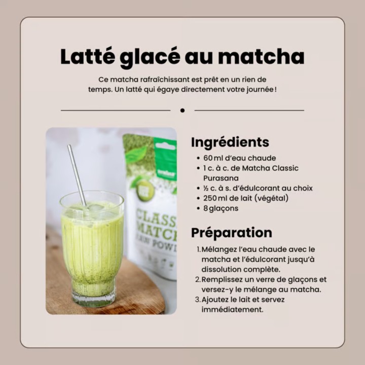 Matcha Classique Poudre 50g Purasana | Thé Vert Japonais Bio