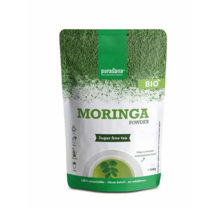 Moringa Poudre 100 g Purasana | Superaliment Bio Riche en Nutriments