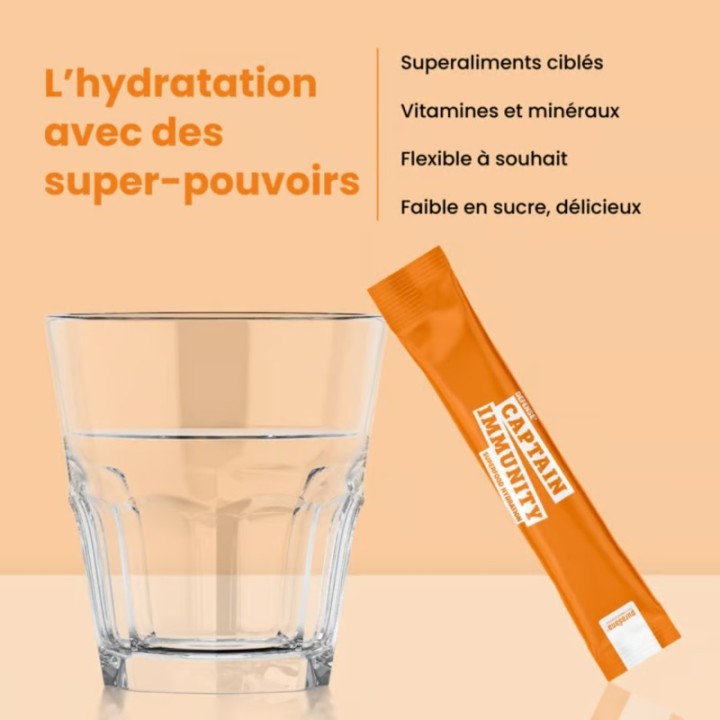 Captain Immunity Hydratation - Défense - 10 Sticks - Purasana
