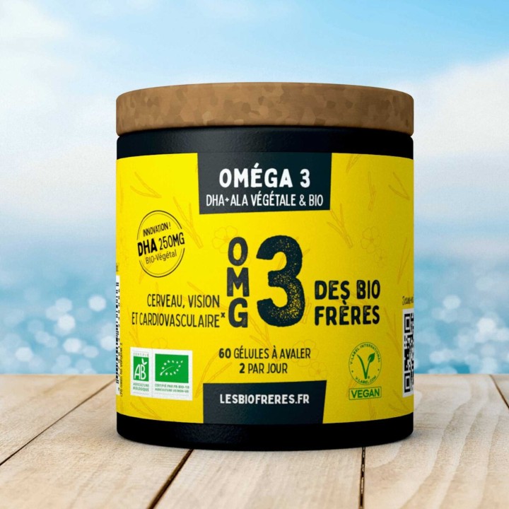 Oméga 3 Vegan Les Bios Frères – DHA & EPA d'origine végétale