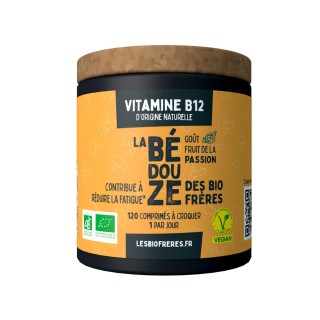 Vitamine B12 25µg à croquer Passion - 120 comprimés - Les Bios Frères