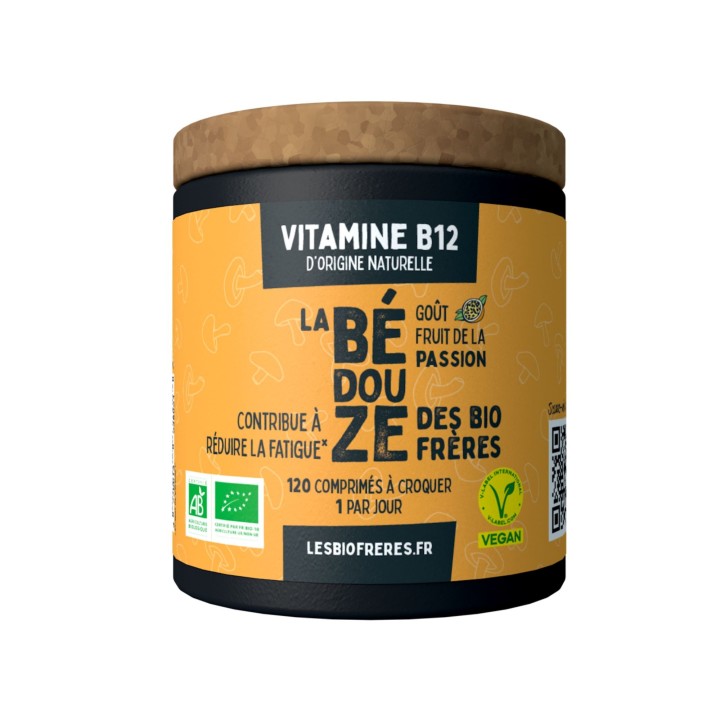 Vitamine B12 25µg à croquer Passion - 120 comprimés - Les Bios Frères