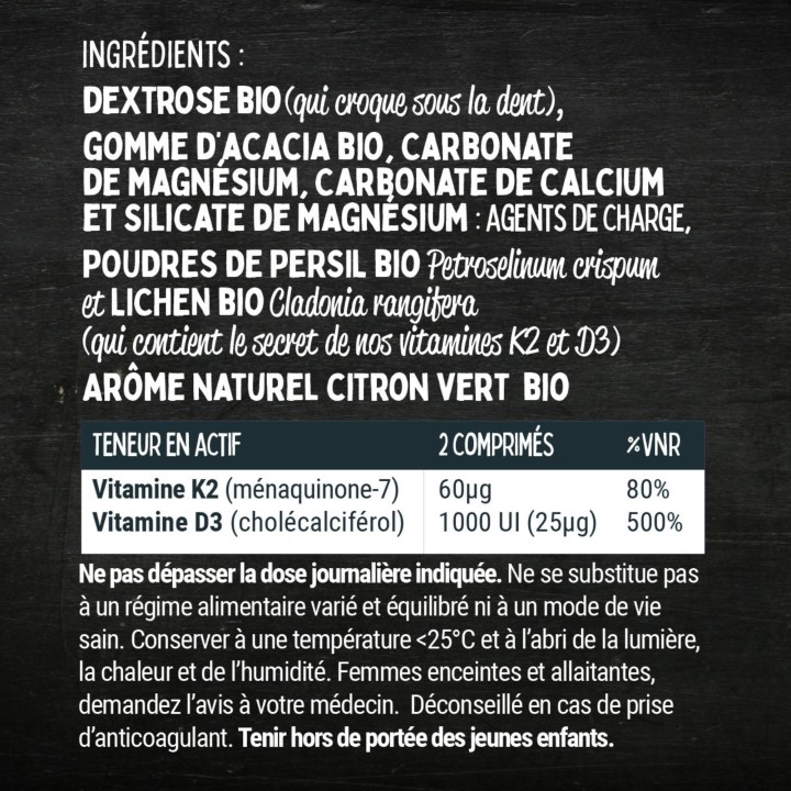 Vitamine K2 D3 Bio – Complément alimentaire vegan | La Source