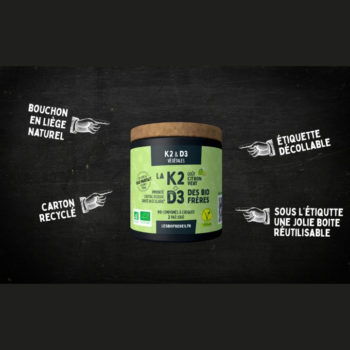 Vitamine K2 D3 Bio – Complément alimentaire vegan | La Source