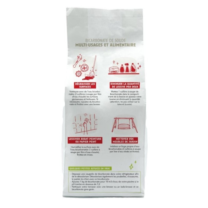 Bicarbonate gros grains - sachet kraft - 1 kg - La Compagnie du Bicarbonate