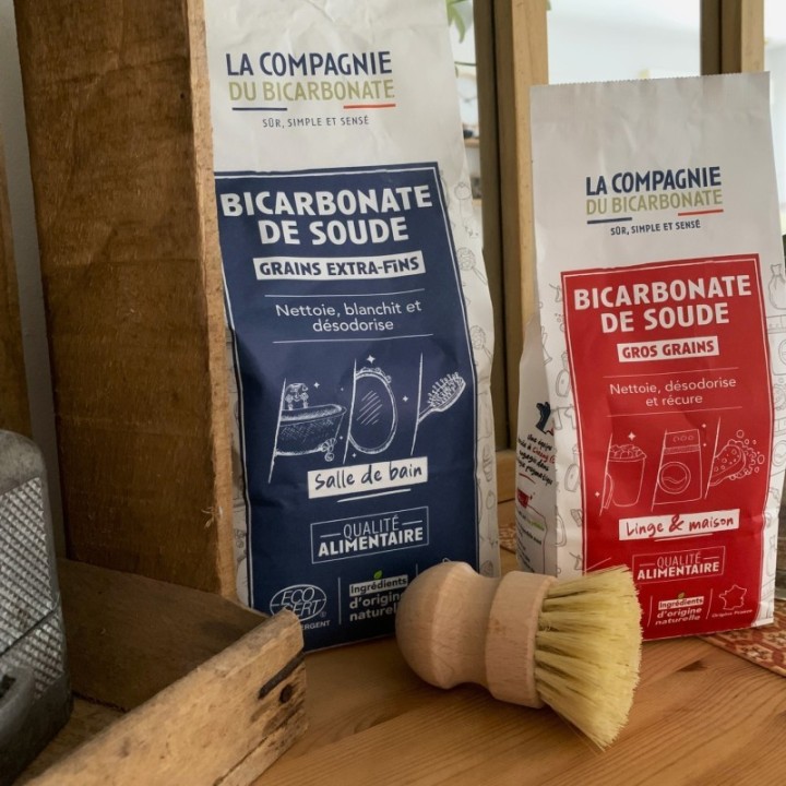 Bicarbonate gros grains - sachet kraft - 1 kg - La Compagnie du Bicarbonate