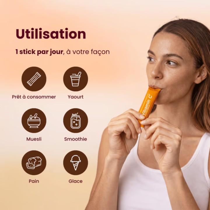 Vitamine C Liquide Purasana 15 Sticks 10ml | Énergie & Immunité | La Source