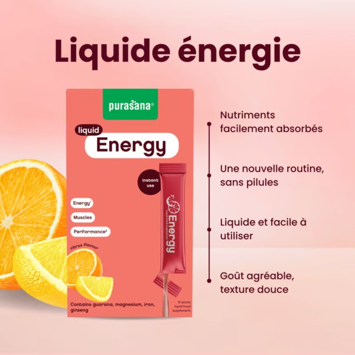 Energy Liquid Purasana 15 sticks – Boisson énergie naturelle | La Source