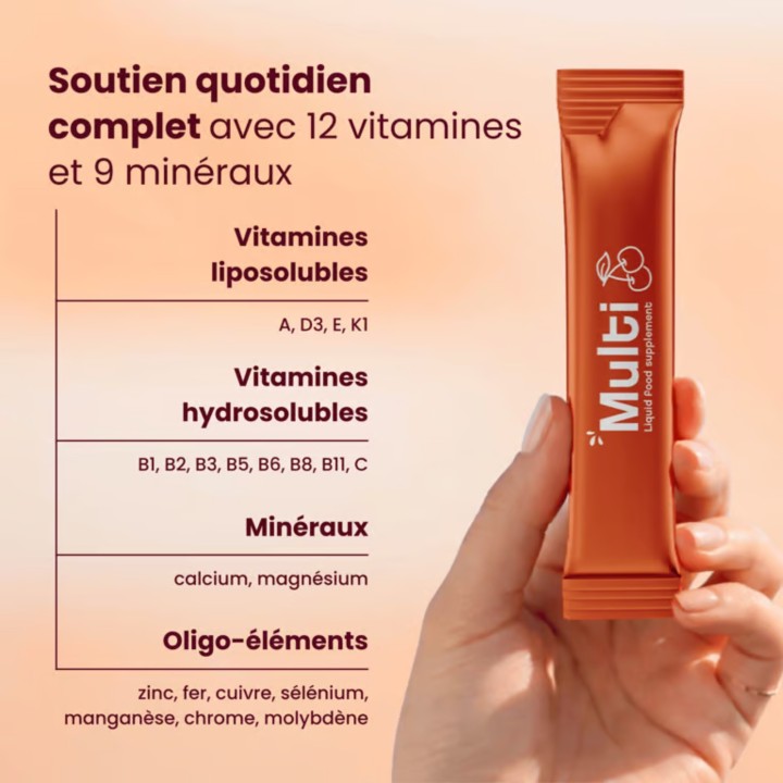 Multivitamine Liquide Purasana 15 Sticks 10ml | Vitalité & Énergie | La Source