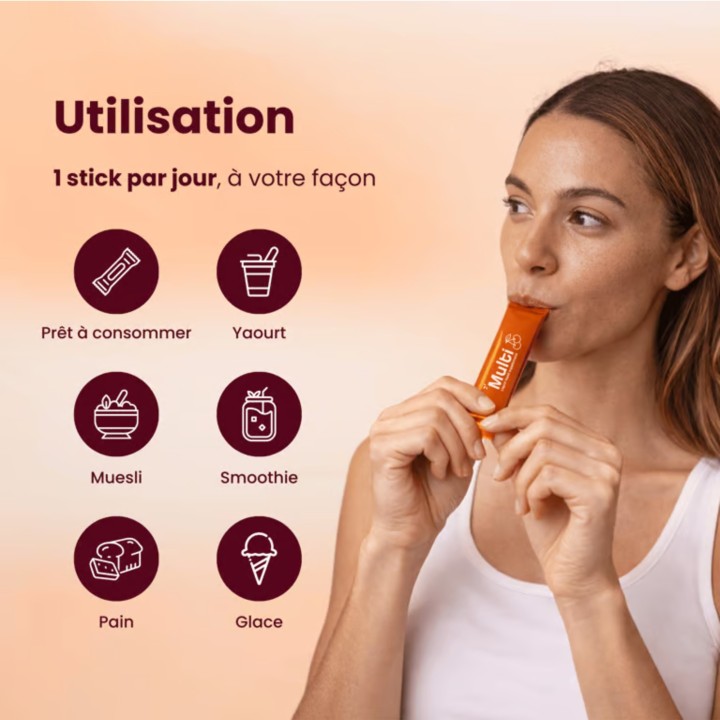 Multivitamine Liquide Purasana 15 Sticks 10ml | Vitalité & Énergie | La Source