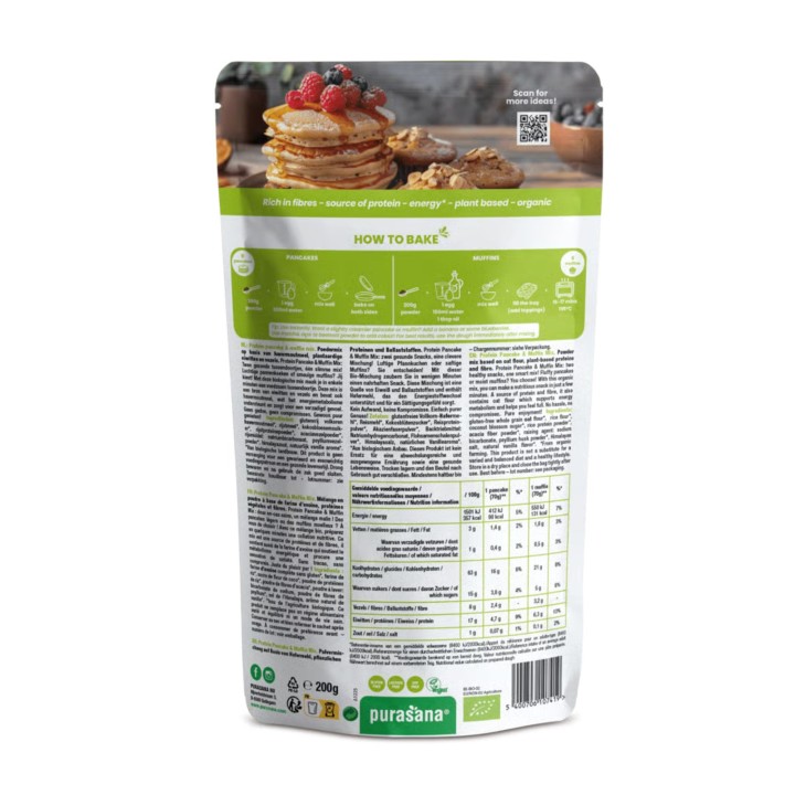 Mélange Protéiné Pancakes & Muffins Purasana – Préparation | La Source
