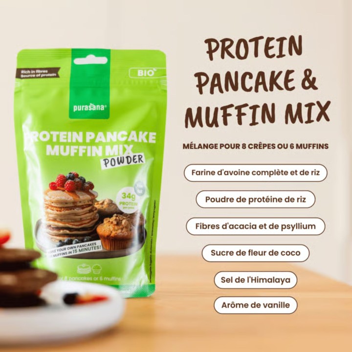 Mélange Protéiné Pancakes & Muffins Purasana – Préparation | La Source