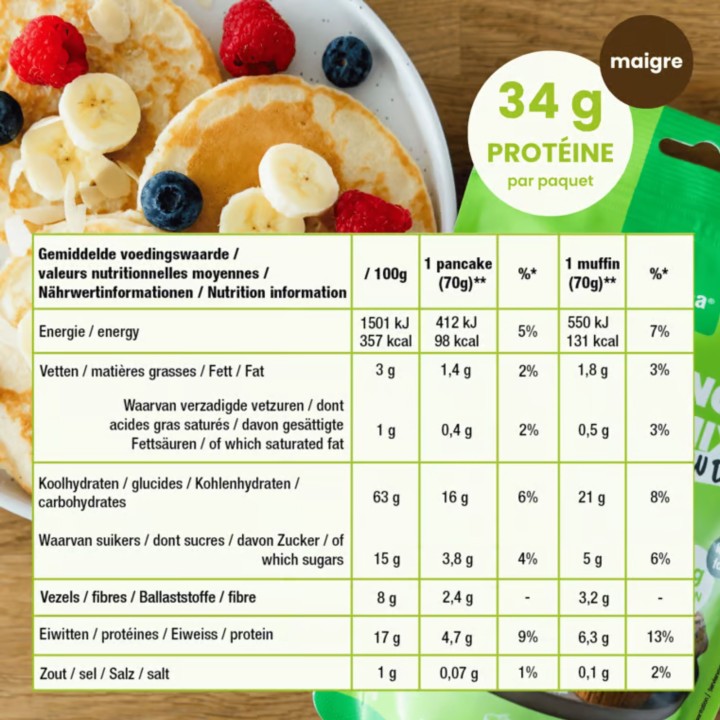 Mélange Protéiné Pancakes & Muffins Purasana – Préparation | La Source