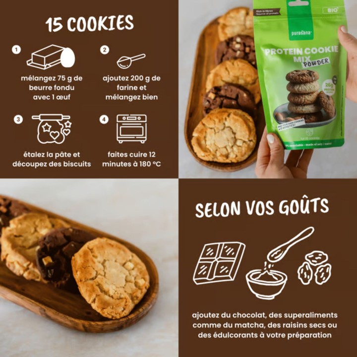 Mélange Biscuits Protéinés Purasana – Préparation Bio | La Source